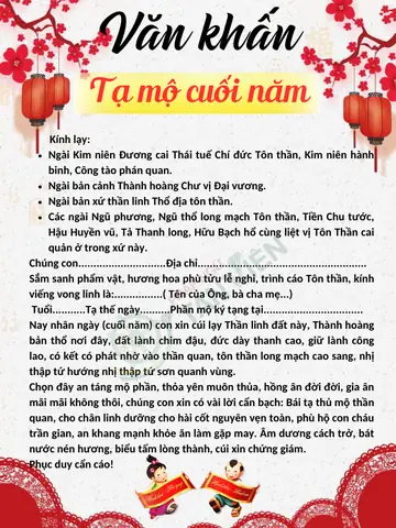 Nghi Thức Cúng Tạ Mộ