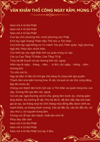 Văn Khấn Nôm Ngày Rằm Mùng 1