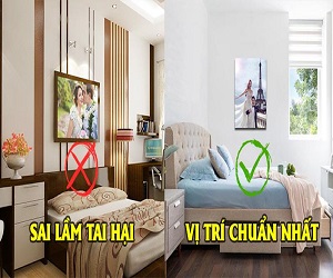 Treo ảnh cưới hợp phong thủy